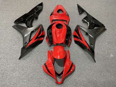 Rot OEM Stil & Grau 2007-2008 Honda CBR600RR Motorrad Verkleidung