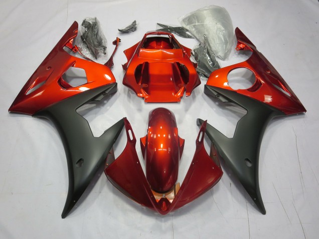 Rot / Orange Matt 2003-2004 Yamaha R6 Motorrad Verkleidung Rot / Orange Matt 2003-2004 Yamaha R6 Motorrad Verkleidung