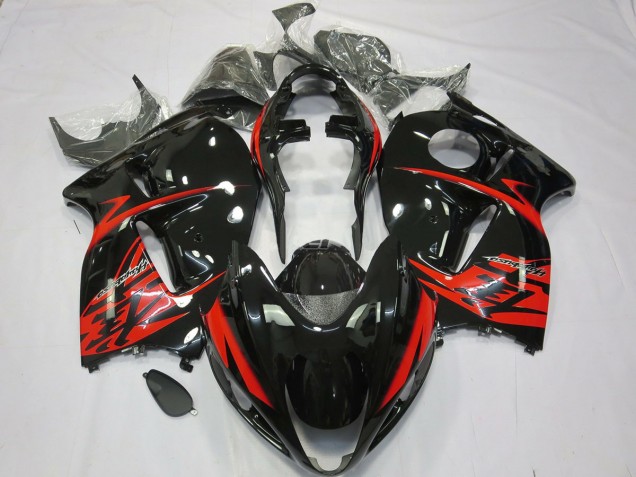 Rot & Schwarz 1997-2007 Suzuki GSXR 1300 Motorrad Verkleidung Rot & Schwarz 1997-2007 Suzuki GSXR 1300 Motorrad Verkleidung