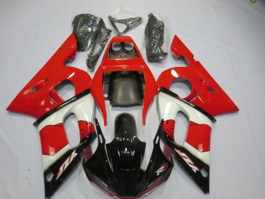 Rot Weiß & Schwarz 1998-2002 Yamaha R6 Motorrad Verkleidung