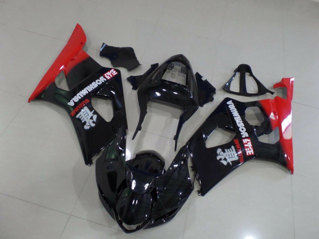 Rot & Schwarz 2003-2004 Suzuki GSXR 1000 Motorrad Verkleidung Rot & Schwarz 2003-2004 Suzuki GSXR 1000 Motorrad Verkleidung