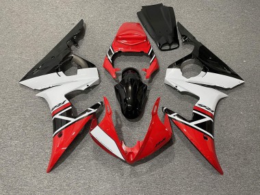 Rot Weiß & Schwarz 2003-2004 Yamaha R6 Motorrad Verkleidung
