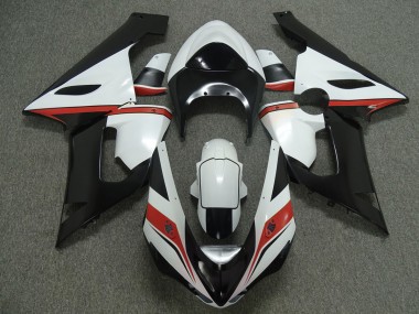 Rot Weiß & Schwarz 2005-2006 Kawasaki ZX6R Motorrad Verkleidung