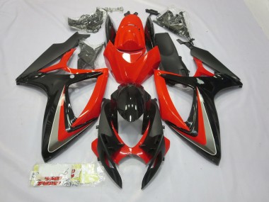 Rot & Schwarz 2006-2007 Suzuki GSXR 600-750 Motorrad Verkleidung
