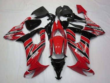 Rot Schwarz 2008-2010 Kawasaki ZX10R Motorrad Verkleidung