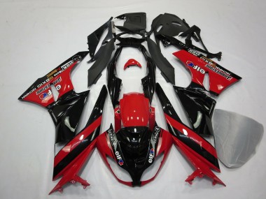 Rot Schwarz 2009-2012 Kawasaki ZX6R Motorrad Verkleidung