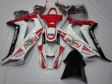 Rot Weiß Schwarz 2011-2015 Kawasaki ZX10R Motorrad Verkleidung