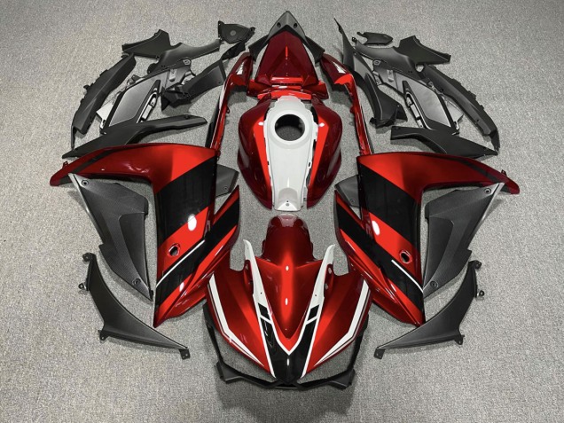 Rot Schwarz & Weiß 2015-2018 Yamaha R3 Motorrad Verkleidung Rot Schwarz & Weiß 2015-2018 Yamaha R3 Motorrad Verkleidung