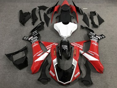 Rot Schwarz & Weiß Custom Stil Gloss 2015-2019 Yamaha R1 Motorrad Verkleidung