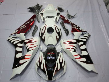 Rot & Schwarz Flamme 2006-2007 Honda CBR1000RR Motorrad Verkleidung