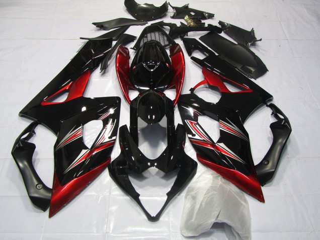 Rot & Schwarz Flare 2005-2006 Suzuki GSXR 1000 Motorrad Verkleidung Rot & Schwarz Flare 2005-2006 Suzuki GSXR 1000 Motorrad Verkleidung