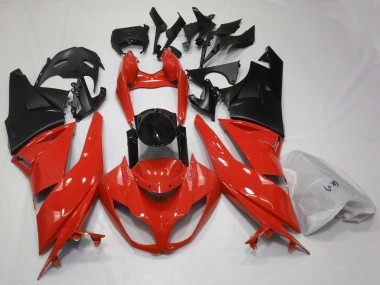 Rot & Schwarz Glänzend 2009-2012 Kawasaki ZX6R Motorrad Verkleidung
