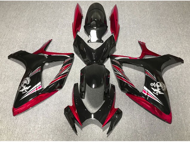 Rot & Schwarz Glänzend Design 2006-2007 Suzuki GSXR 600-750 Motorrad Verkleidung Rot & Schwarz Glänzend Design 2006-2007 Suzuki GSXR 600-750 Motorrad Verkleidung