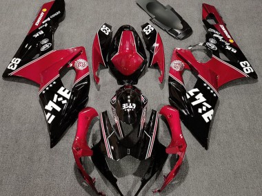 Rot & Schwarz Glänzend Kundenspezifisch 2005-2006 Suzuki GSXR 1000 Motorrad Verkleidung