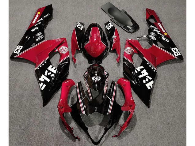 Rot & Schwarz Glänzend Kundenspezifisch 2005-2006 Suzuki GSXR 1000 Motorrad Verkleidung Rot & Schwarz Glänzend Kundenspezifisch 2005-2006 Suzuki GSXR 1000 Motorrad Verkleidung