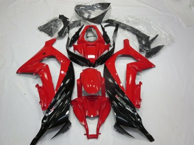 Rot Schwarz Gloss 2011-2015 Kawasaki ZX10R Motorrad Verkleidung