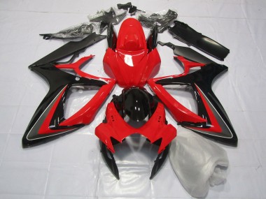 Rot Schwarz & Grau 2006-2007 Suzuki GSXR 600-750 Motorrad Verkleidung