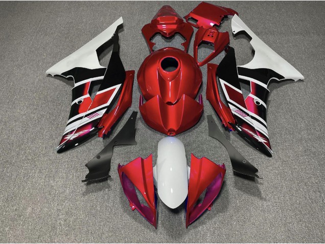 Rot Schwarz & Weiß OEM-Stil 2008-2016 Yamaha R6 Motorrad Verkleidung Rot Schwarz & Weiß OEM-Stil 2008-2016 Yamaha R6 Motorrad Verkleidung