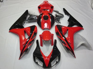 Rot Schwarz OEM-Stil Ohne Aufkleber 2006-2007 Honda CBR1000RR Motorrad Verkleidung