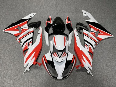 Rot-Weiß-Schwarz-Zack 2009-2012 Kawasaki ZX6R Motorrad Verkleidung