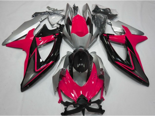 Rot & Silber 2008-2010 Suzuki GSXR 600-750 Motorrad Verkleidung Rot & Silber 2008-2010 Suzuki GSXR 600-750 Motorrad Verkleidung
