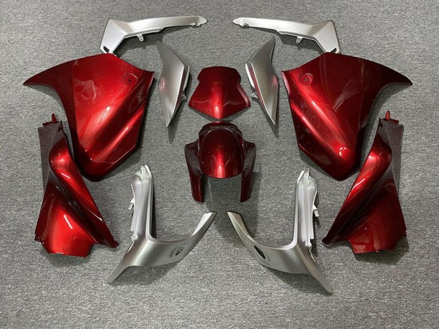 Rot & Silber 2010-2013 Honda VFR1200 Motorrad Verkleidung Rot & Silber 2010-2013 Honda VFR1200 Motorrad Verkleidung