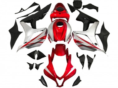 Rot & Silber OEM-Stil 2007-2008 Honda CBR600RR Motorrad Verkleidung