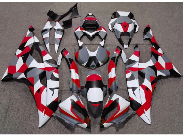 Rot Tarnung Uni 2008-2016 Yamaha R6 Motorrad Verkleidung Rot Tarnung Uni 2008-2016 Yamaha R6 Motorrad Verkleidung