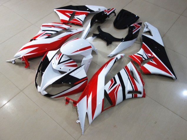 Rot-Weiß-Zag 2009-2012 Kawasaki ZX6R Motorrad Verkleidung Rot-Weiß-Zag 2009-2012 Kawasaki ZX6R Motorrad Verkleidung