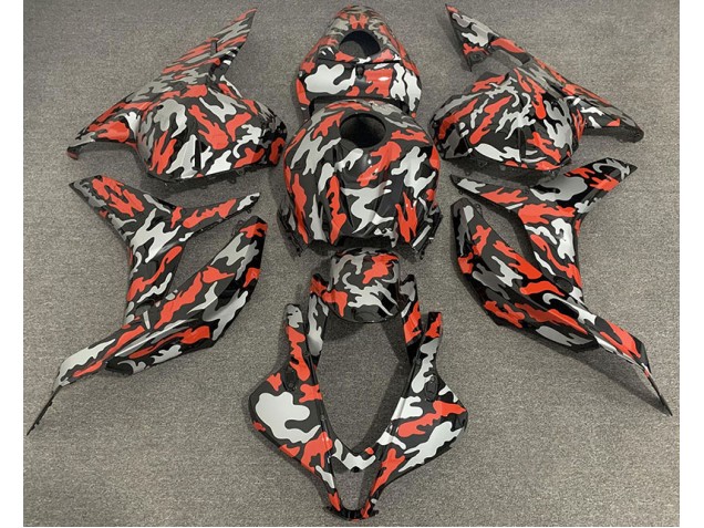 Rotgrau Tarnung 2009-2012 Honda CBR600RR Motorrad Verkleidung Rotgrau Tarnung 2009-2012 Honda CBR600RR Motorrad Verkleidung