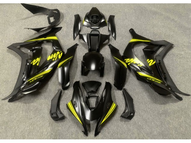 Satinschwarz & Gelb 2016-2019 Kawasaki ZX10R Motorrad Verkleidung Satinschwarz & Gelb 2016-2019 Kawasaki ZX10R Motorrad Verkleidung