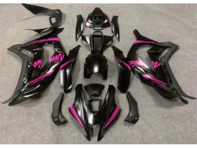 Satinschwarz & Rosa 2016-2019 Kawasaki ZX10R Motorrad Verkleidung Satinschwarz & Rosa 2016-2019 Kawasaki ZX10R Motorrad Verkleidung