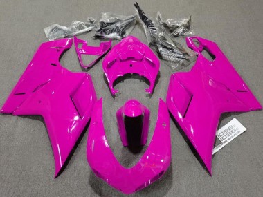 Schlichte Glanzrosa 2007-2014 Ducati 848 1098 1198 Motorrad Verkleidung