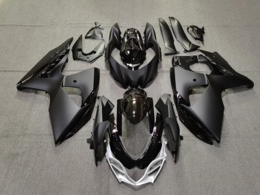 Schlichte Matt & Glänzendes Schwarz 2009-2016 Suzuki GSXR 1000 Motorrad Verkleidung