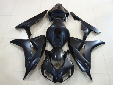 Schlichte Matt Schwarz 2006-2007 Honda CBR1000RR Motorrad Verkleidung
