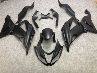 Schlichte Matt Schwarz 2013-2018 Kawasaki ZX6R Motorrad Verkleidung