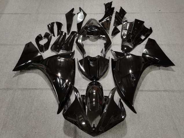 Schlichte Schwarz Glänzend 2009-2011 Yamaha R1 Motorrad Verkleidung Schlichte Schwarz Glänzend 2009-2011 Yamaha R1 Motorrad Verkleidung