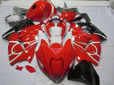Schwarz & Weiß 1997-2007 Suzuki GSXR 1300 Motorrad Verkleidung