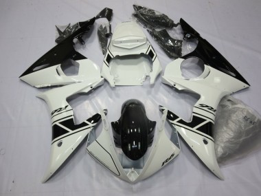 Schwarz & Weiß 2003-2004 Yamaha R6 Motorrad Verkleidung