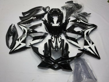 Schwarz & Weiß 2009-2016 Suzuki GSXR 1000 Motorrad Verkleidung