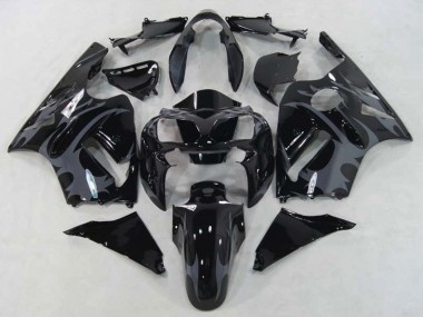Schwarz Weiß & Blau 2002-2005 Kawasaki ZX12R Motorrad Verkleidung