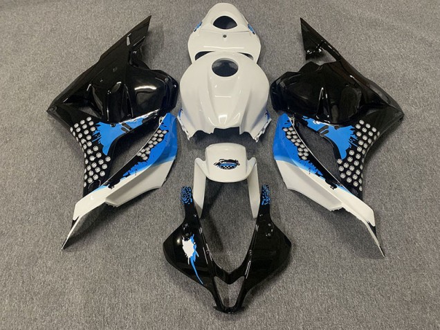 Schwarz Blau & Weiß 2009-2012 Honda CBR600RR Motorrad Verkleidung Schwarz Blau & Weiß 2009-2012 Honda CBR600RR Motorrad Verkleidung