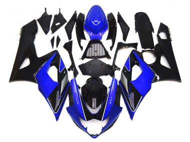 Schwarz & Blau Glänzend Mit Silber 2005-2006 Suzuki GSXR 1000 Motorrad Verkleidung