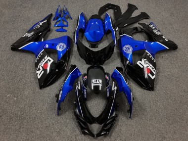 Schwarz & Blau Mit Benutzerdefinierten Logos 2009-2016 Suzuki GSXR 1000 Motorrad Verkleidung
