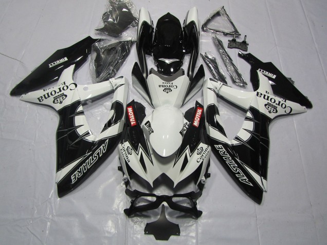 Schwarz Corona 2008-2010 Suzuki GSXR 600-750 Motorrad Verkleidung Schwarz Corona 2008-2010 Suzuki GSXR 600-750 Motorrad Verkleidung
