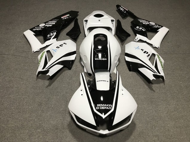 Schwarz-Weiß-Design 2013-2023 Honda CBR600RR Motorrad Verkleidung Schwarz-Weiß-Design 2013-2023 Honda CBR600RR Motorrad Verkleidung