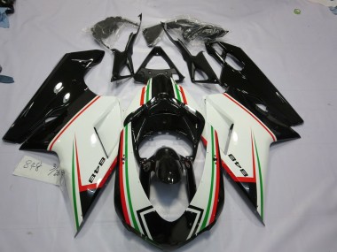 Schwarz Dreifach 2007-2014 Ducati 848 1098 1198 Motorrad Verkleidung