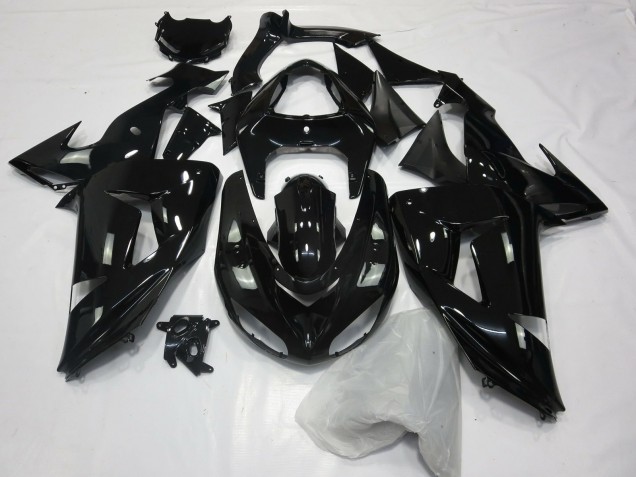 Schwarz-Einfarbig Glänzend 2006-2007 Kawasaki ZX10R Motorrad Verkleidung Schwarz-Einfarbig Glänzend 2006-2007 Kawasaki ZX10R Motorrad Verkleidung