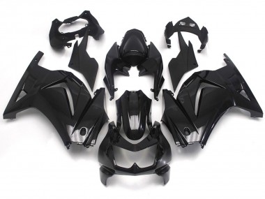 Schwarz-Einfarbig Glänzend 2008-2012 Kawasaki Ninja 250 Motorrad Verkleidung