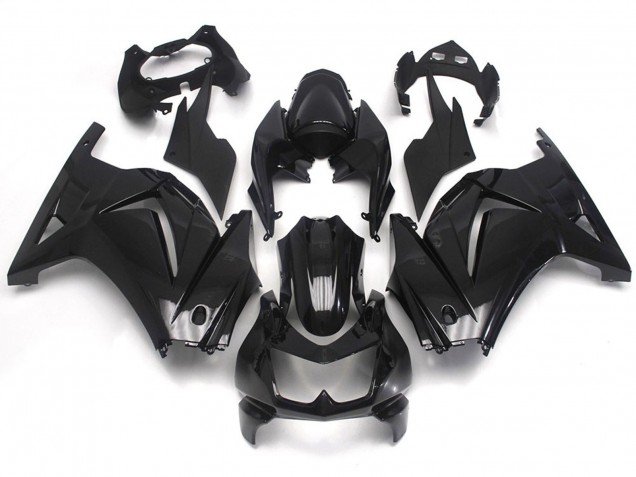 Schwarz-Einfarbig Glänzend 2008-2012 Kawasaki Ninja 250 Motorrad Verkleidung Schwarz-Einfarbig Glänzend 2008-2012 Kawasaki Ninja 250 Motorrad Verkleidung